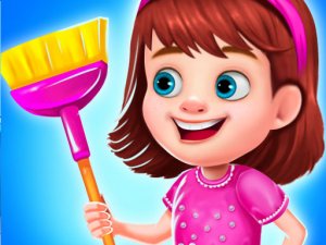 Princess Messy House Cleaning: Girls Home Makeover Game