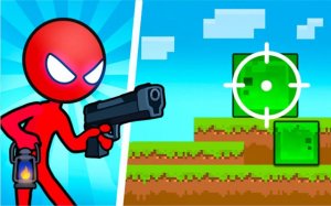 Red Stickman vs Monster School 2: Battle Arena Online Game